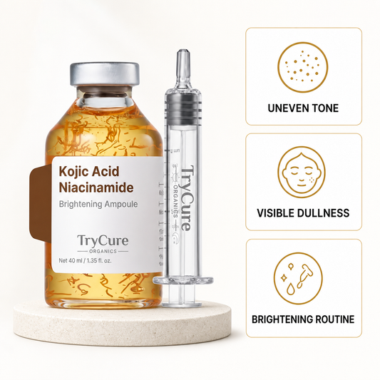 TryCure Kojic Acid Niacinamide Ampoule bottle with applicator.