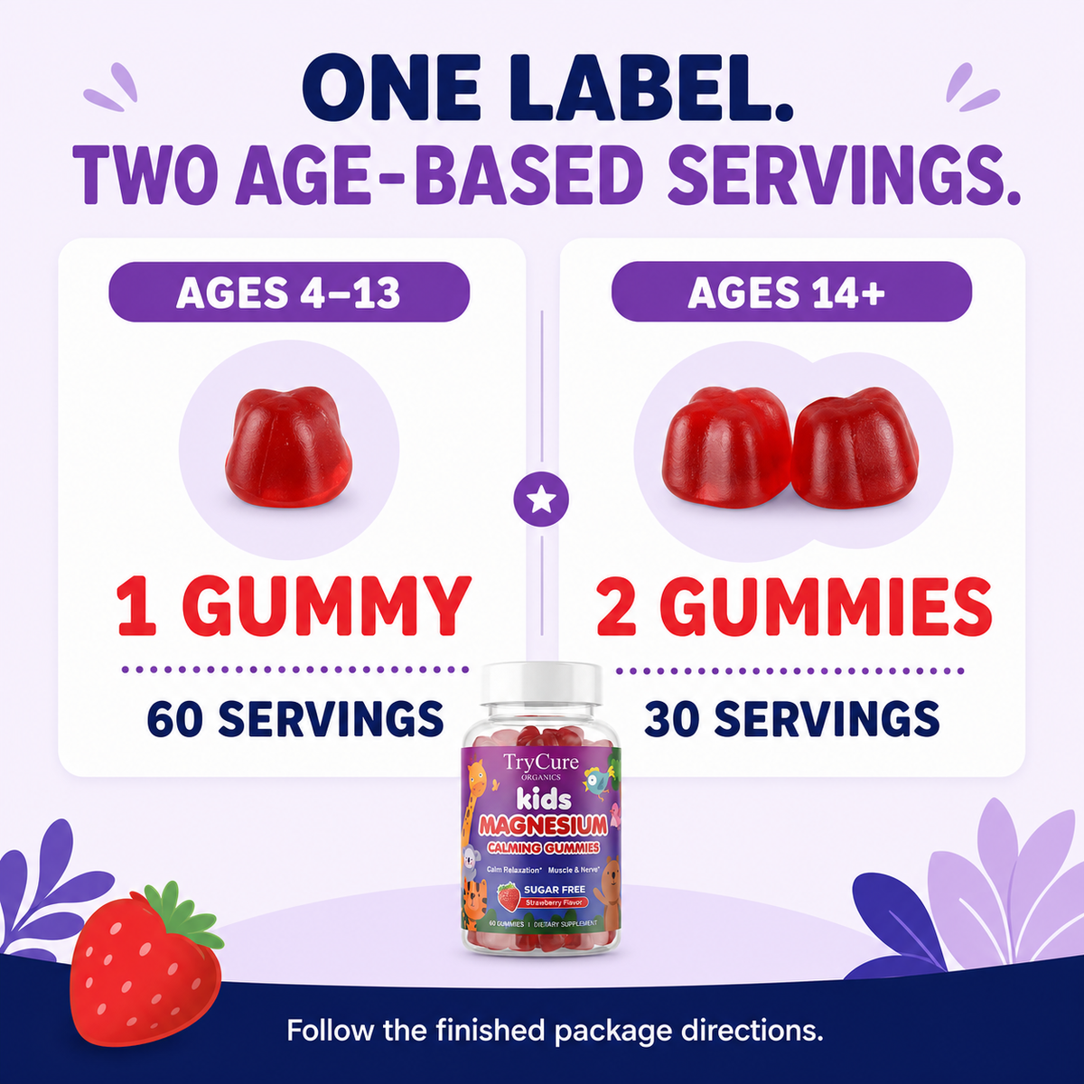 TryCure® Magnesium Calming Gummies For Kids