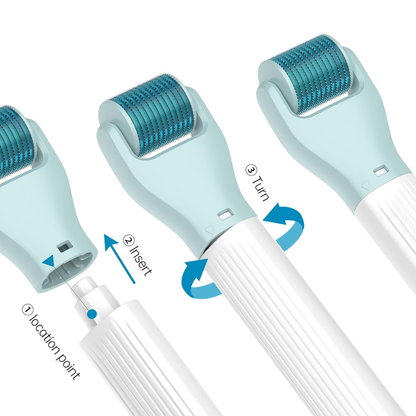 TryCure® 10 in 1 Derma Roller Kit — how to attach the roller head