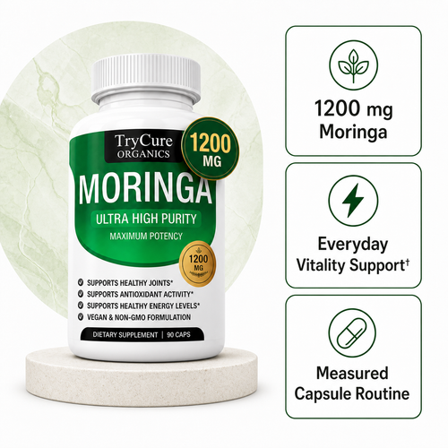 TryCure Moringa Oleifera 1200mg — Natural Energy & Fatigue Support — 01 of 05
