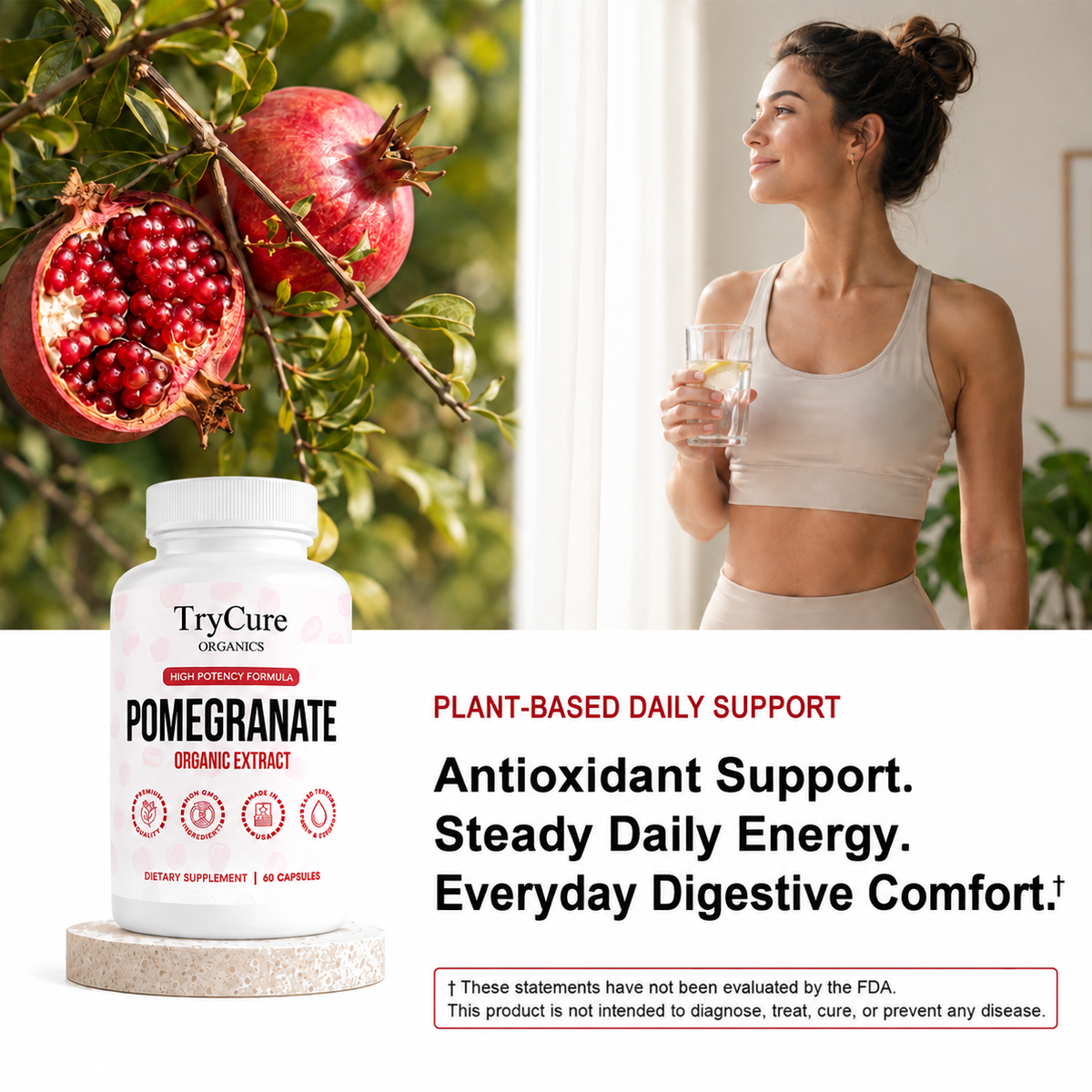 TryCure® Pomegranate Extract product carousel image 2 of 7: product focus.