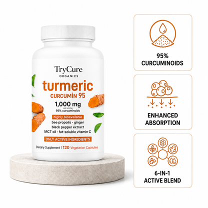 TryCure Turmeric Curcumin - Inflammation Support Capsules — 01 of 05