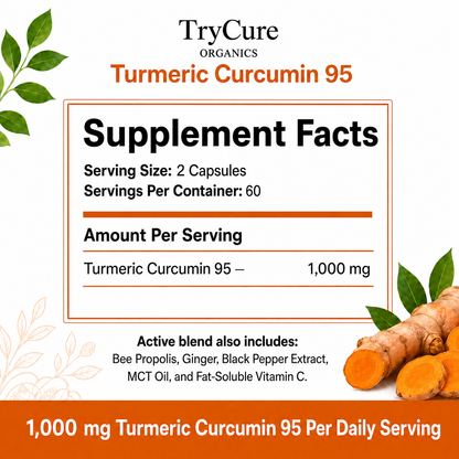 TryCure Turmeric Curcumin - Inflammation Support Capsules — 06 of 07