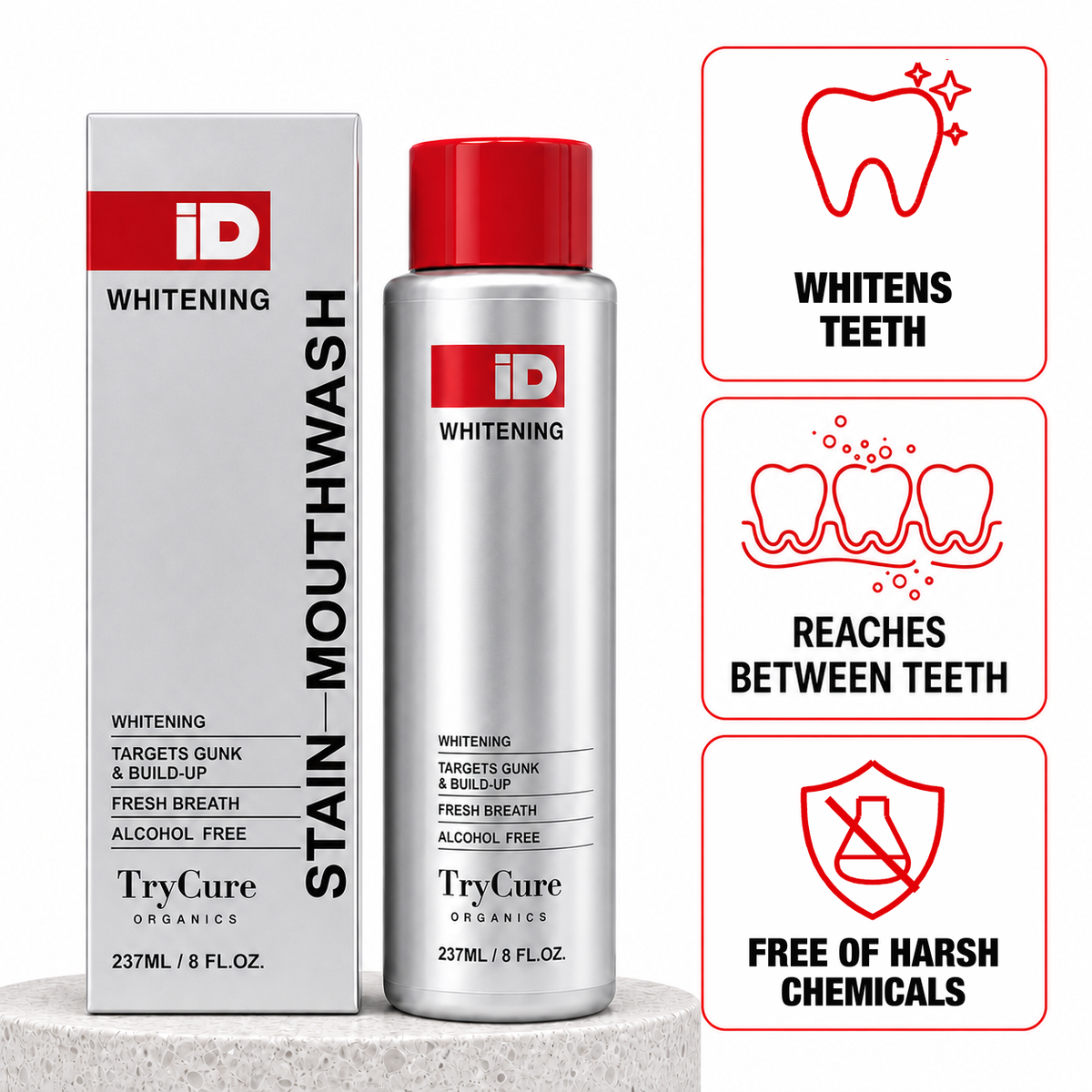 TryCure Hydrogen Peroxide Whitening Mouthwash — 01 of 07 — product hero