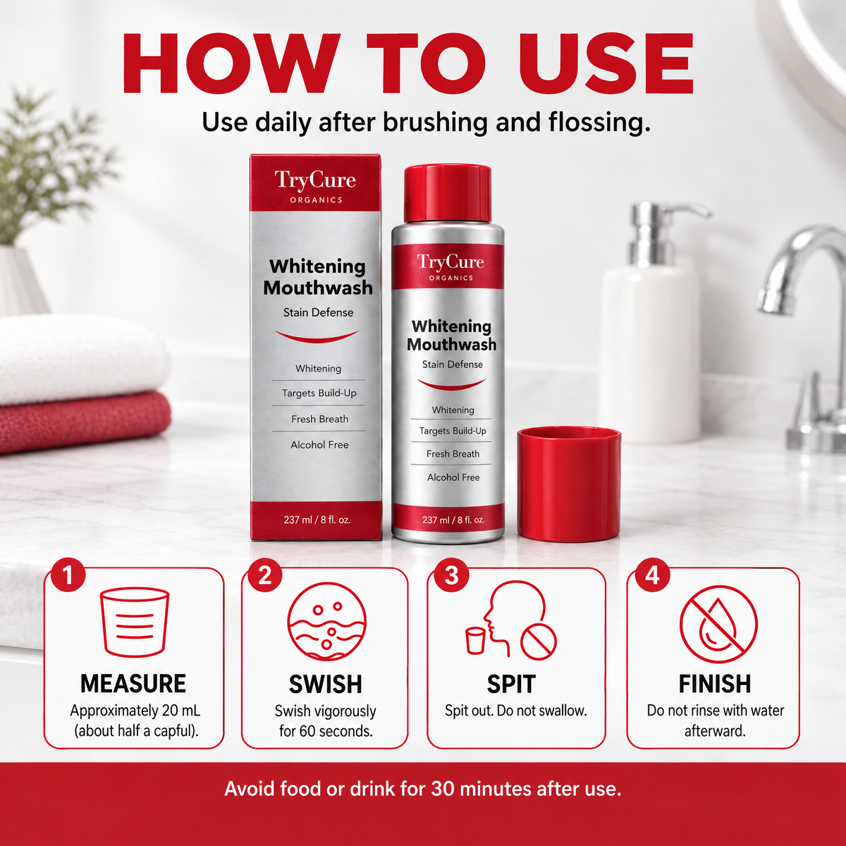 TryCure Whitening Mouthwash